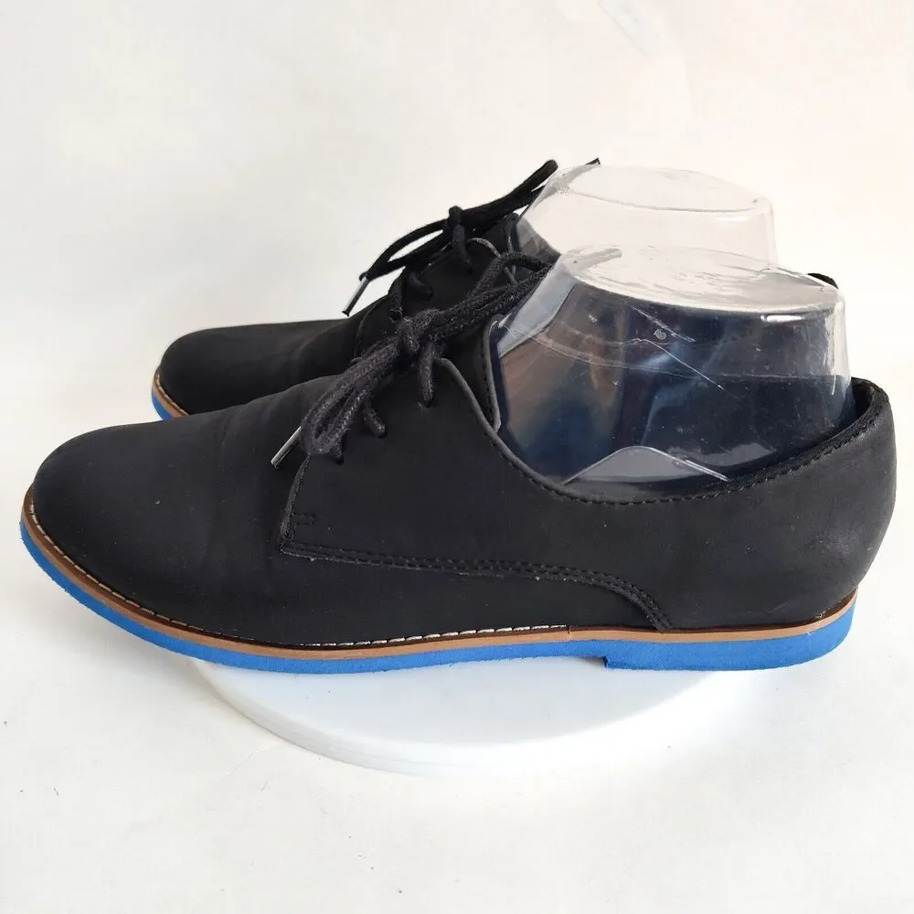 Madden‎ Girl Jacobz Faux Leather Wingtip Oxford Shoes Black 8.5 Lace Up Academia